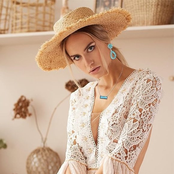 NEW 16Pcs Turquoise Jewelry for Women Boho Bohemian Turquoise Jewelry Se… - Picture 4 of 6